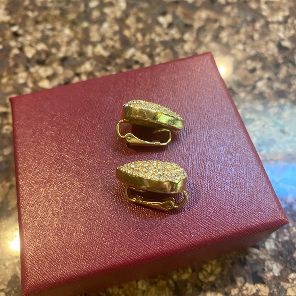 Vintage Dior Teardrop Clip On Earrings 1980s - Picture 7 of 9